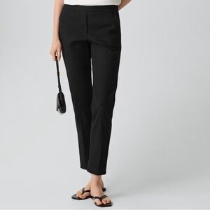 Theory Treeca Black Linen Pants